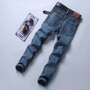 Straight slim-fit stretch jeans