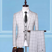 Men'sSuits, Checkered Suits, Three-Piece Suits, Work Suits, Professional Suits, Men's Clothing Trends