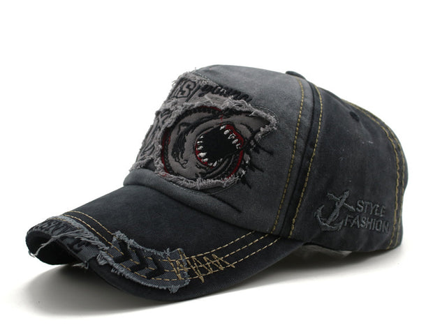 Shark Denim Cap Hip Hop Outdoor Snapback Baseball Caps