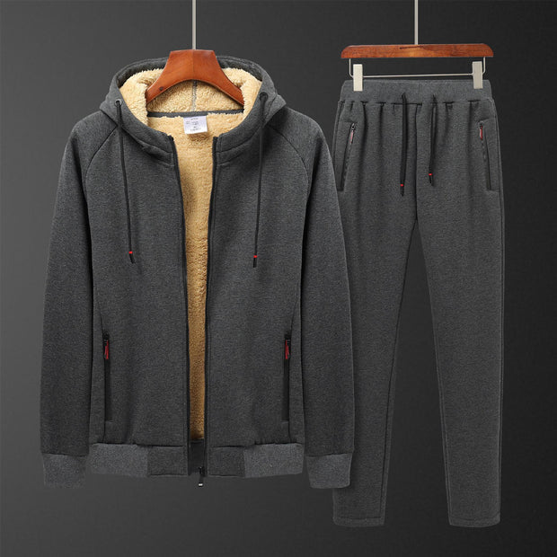 Lamb Wool Casual Sports Suit Men