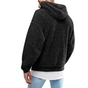 Autumn New Mens Warm Hoodie Fluffy Fleece Hooded Winter Sweatshirts Casual Long Sleeveless Sweatshirt Pullover Fashion