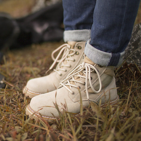 Men's Mid-top Desert High Top Working Wear  Boots