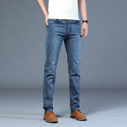 Straight slim-fit stretch jeans